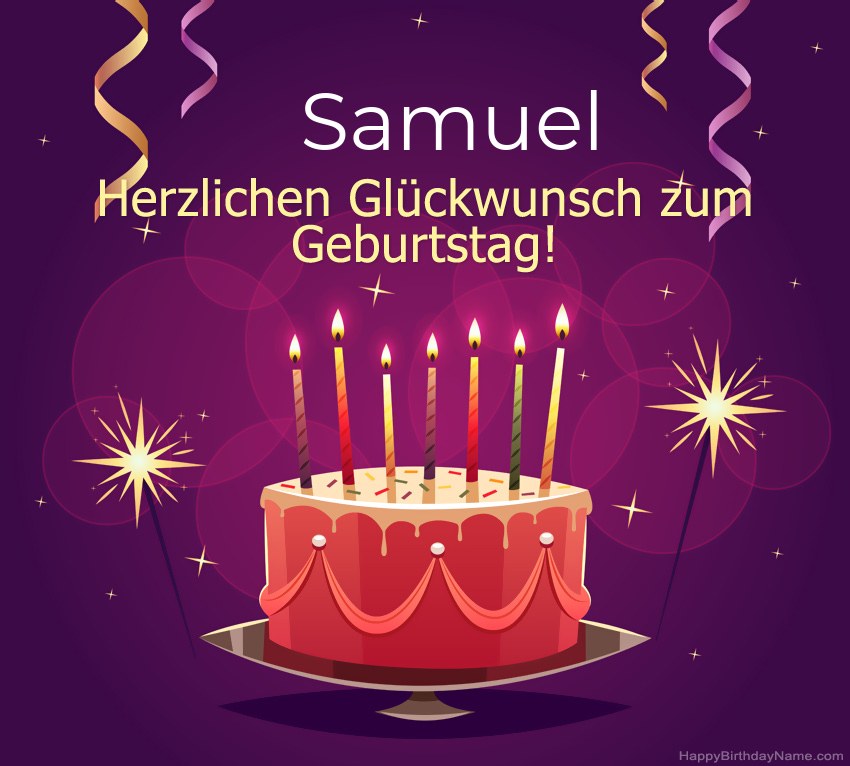 Lustige Grüße für alles Gute zum Geburtstag Samuel Bilder
