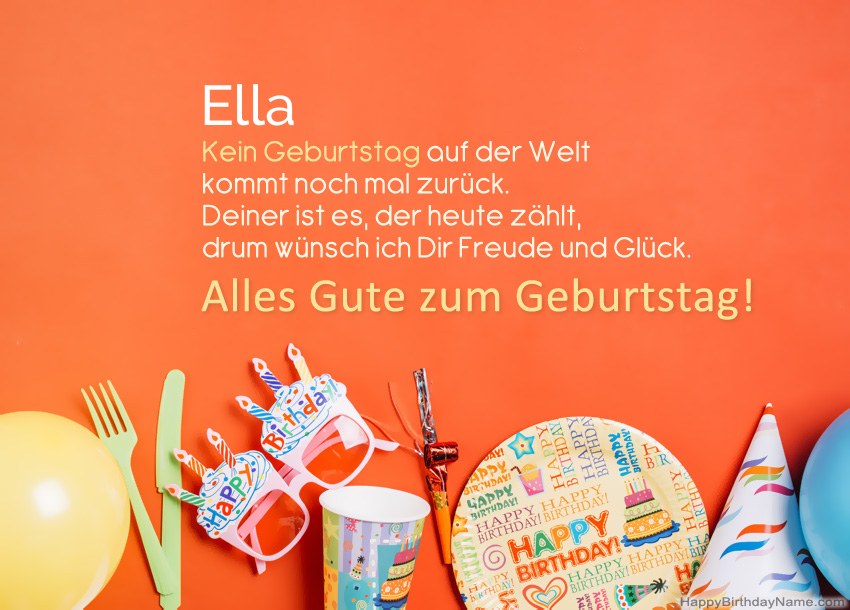 Alles Gute zum Geburtstagskarten für Ella