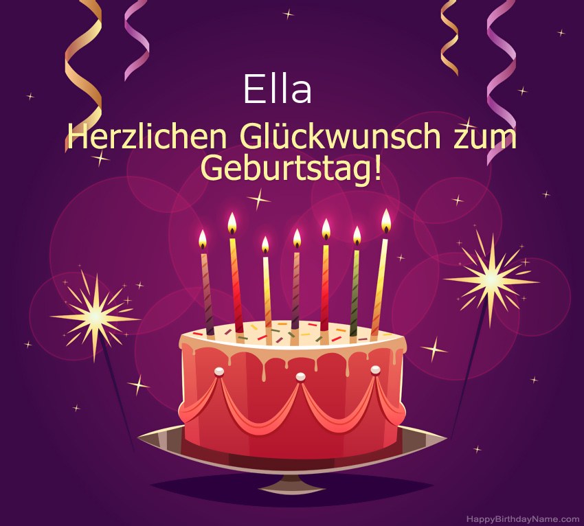 Lustige Grüße für alles Gute zum Geburtstag Ella Bilder