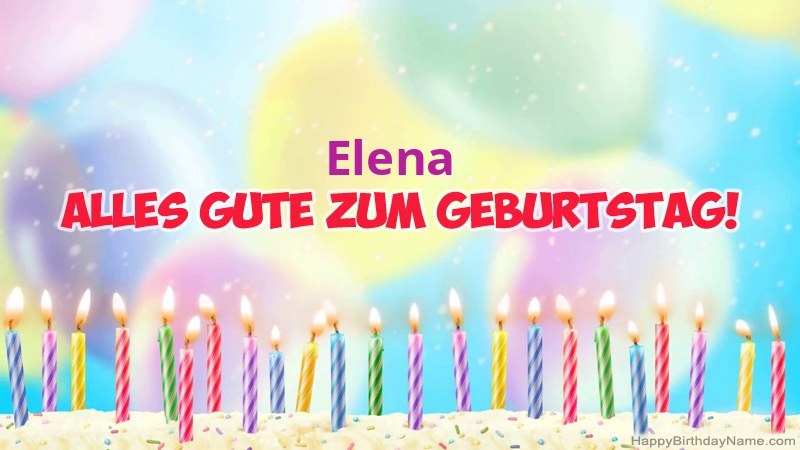 Lustige alles Gute zum Geburtstagkarten für Elena