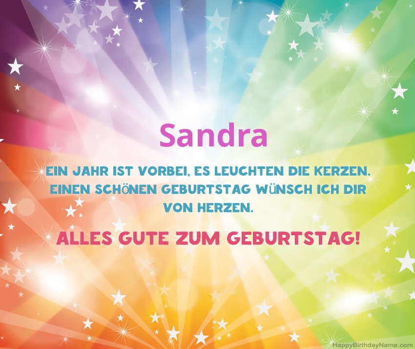 Schöne alles Gute zum Geburtstagkarten für Sandra