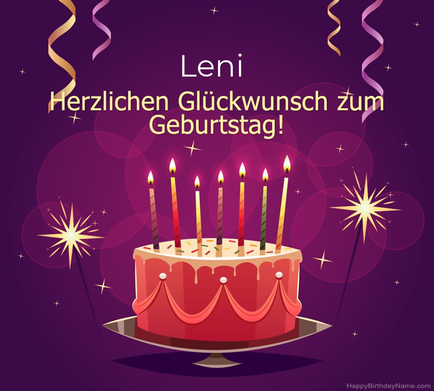 Lustige Grüße für alles Gute zum Geburtstag Leni Bilder