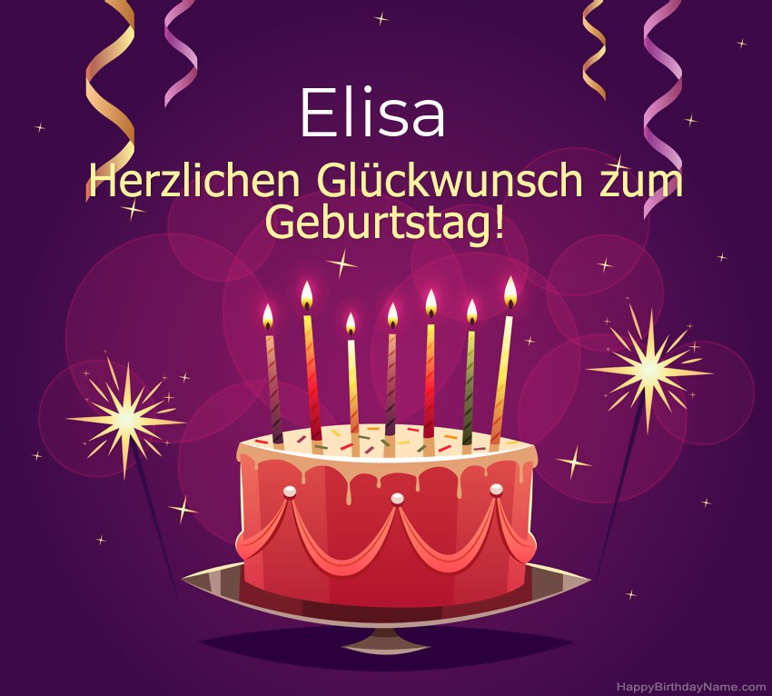 Lustige Grüße für alles Gute zum Geburtstag Elisa Bilder