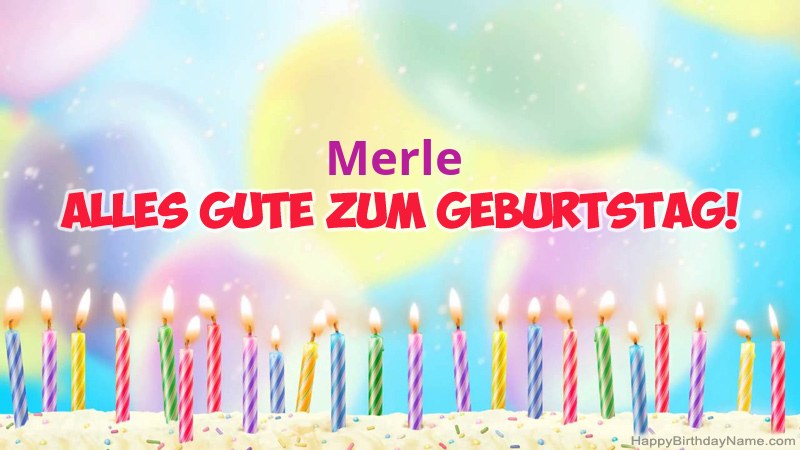 Lustige alles Gute zum Geburtstagkarten für Merle