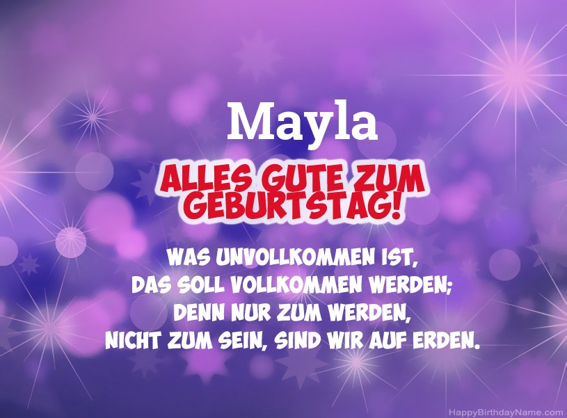 Schöne Bilder zum Geburtstag von Mayla
