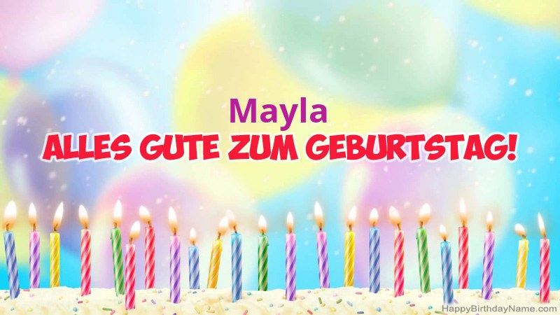 Lustige alles Gute zum Geburtstagkarten für Mayla
