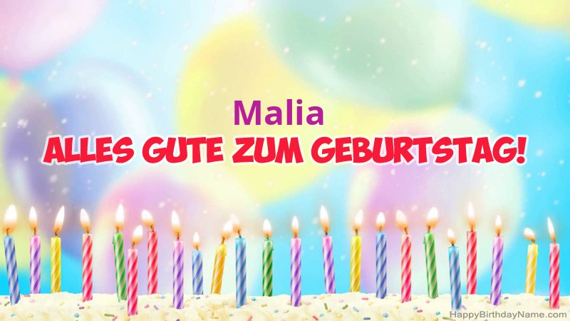 Lustige alles Gute zum Geburtstagkarten für Malia