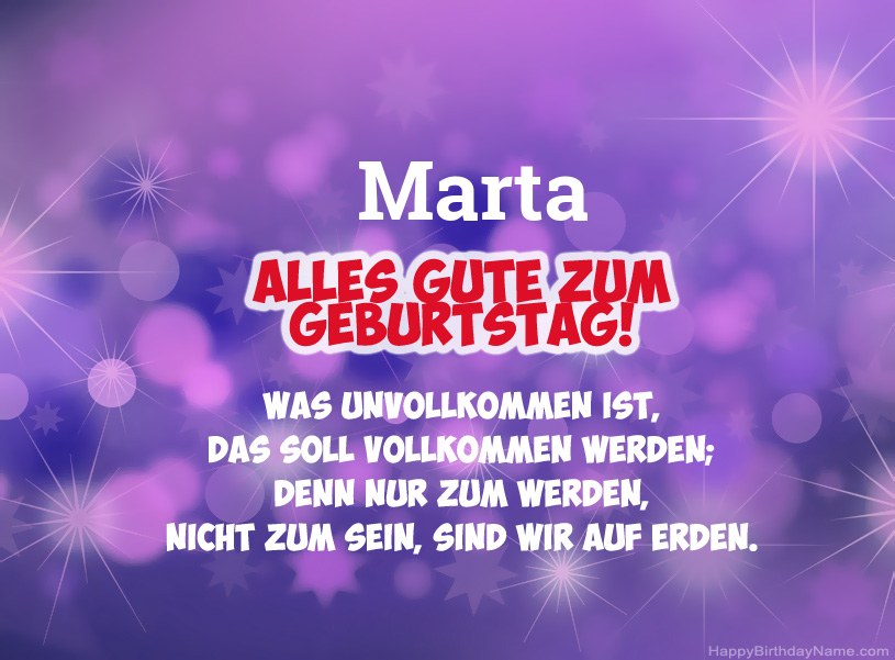 Schöne Bilder zum Geburtstag von Marta
