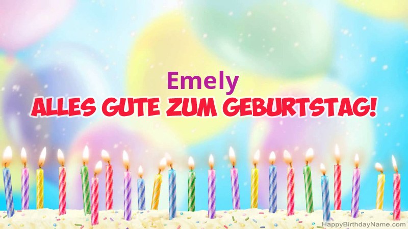 Lustige alles Gute zum Geburtstagkarten für Emely