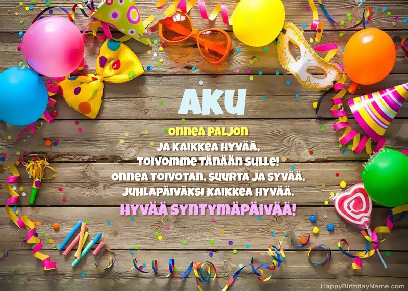Cool Happy Birthday kortti Aku