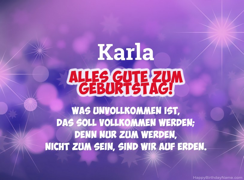 Schöne Bilder zum Geburtstag von Karla
