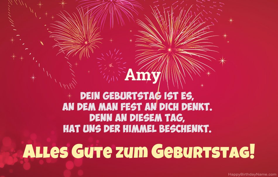 Alles Gute zum Geburtstag Amy, schöne Gedichte