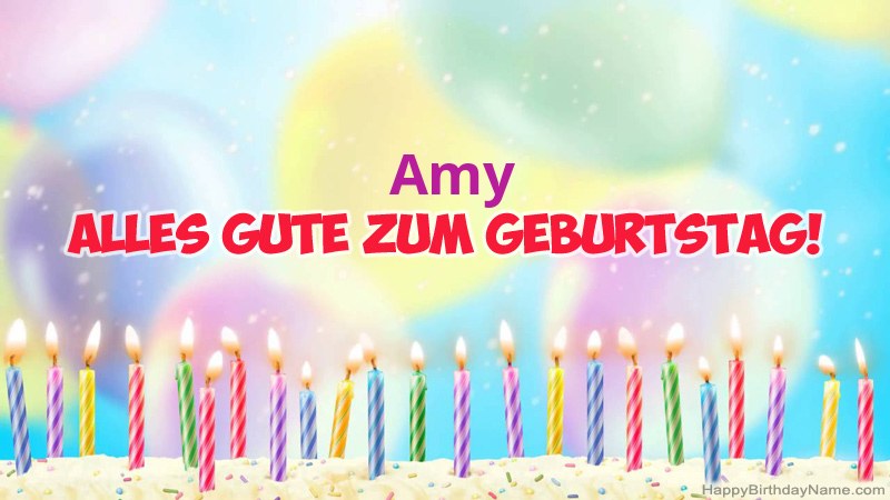 Lustige alles Gute zum Geburtstagkarten für Amy