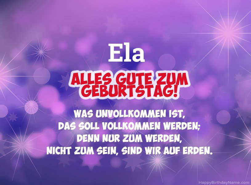 Schöne Bilder zum Geburtstag von Ela