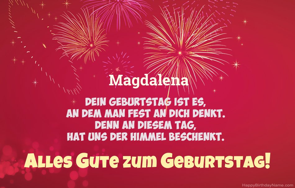 Alles Gute zum Geburtstag Magdalena, schöne Gedichte Alles Gute zum Geburtstag Magdalena, schöne Gedichte