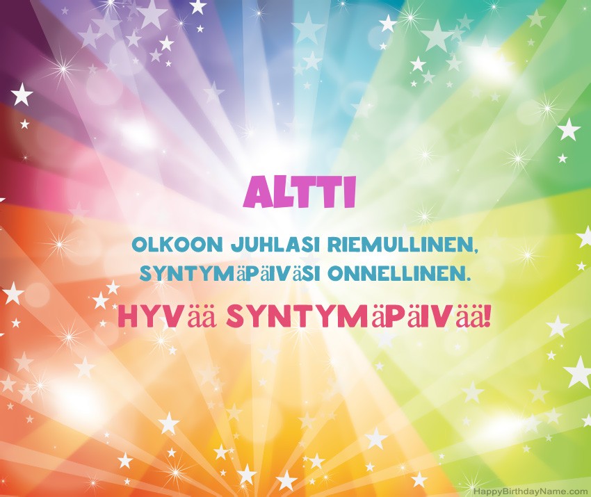 Lataa onnellinen Syntymäpäivä Altti
