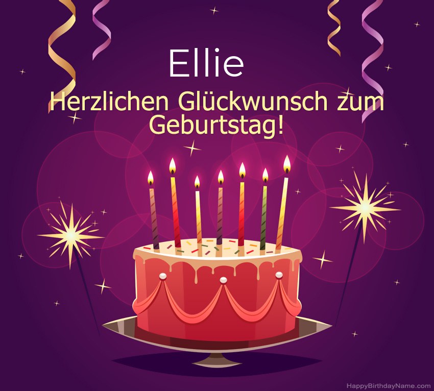Lustige Grüße für alles Gute zum Geburtstag Ellie Bilder