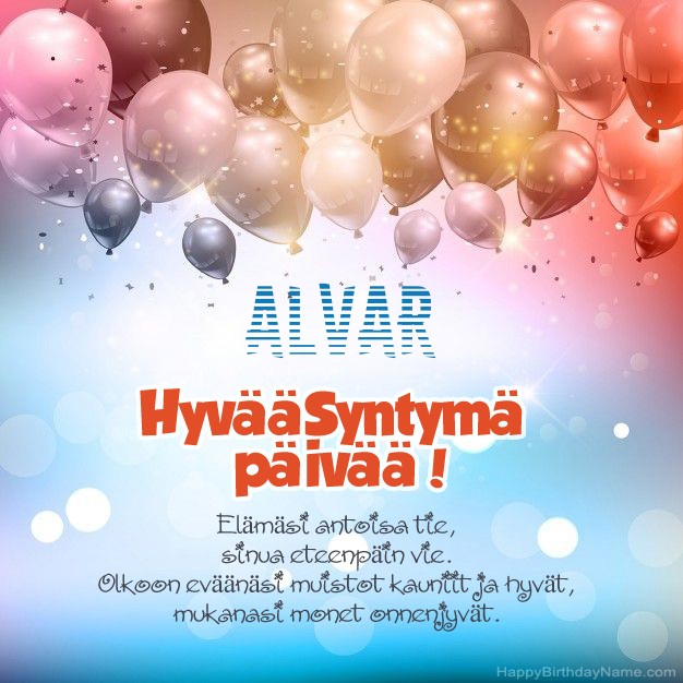 Hauskoja kuvia Hyvää Syntymäpäivää Alvar