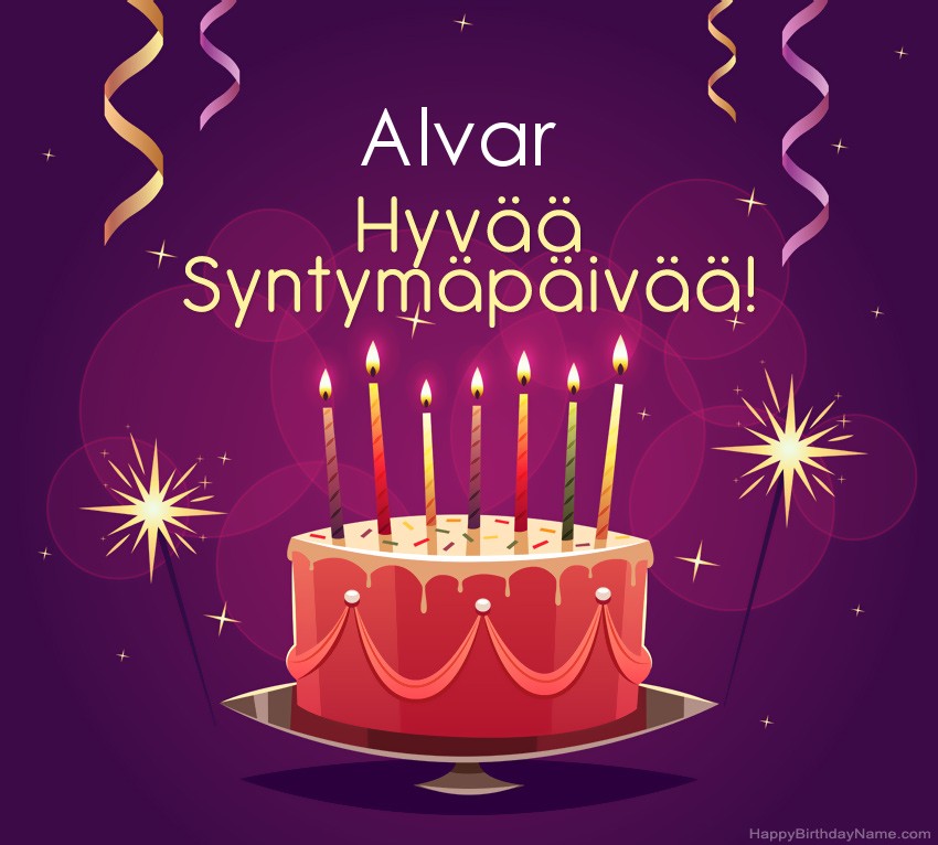 Lasten onnittelut Alvar Syntymäpäivästä