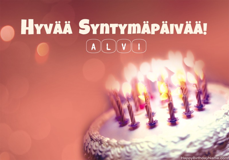 Hyvää Syntymäpäiväkorttia Alvi
