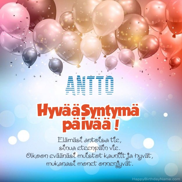 Hauskoja kuvia Hyvää Syntymäpäivää Antto