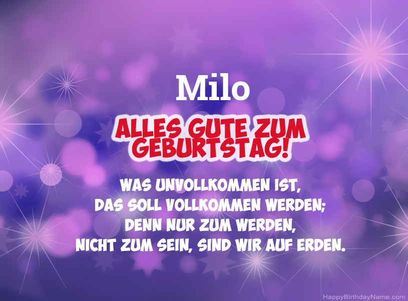 Schöne Bilder zum Geburtstag von Milo Schöne Bilder zum Geburtstag von Milo