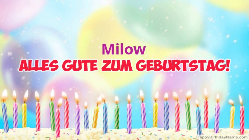Lustige alles Gute zum Geburtstagkarten für Milow