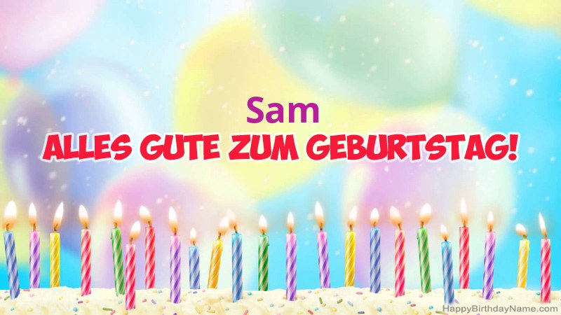 Lustige alles Gute zum Geburtstagkarten für Sam Lustige alles Gute zum Geburtstagkarten für Sam