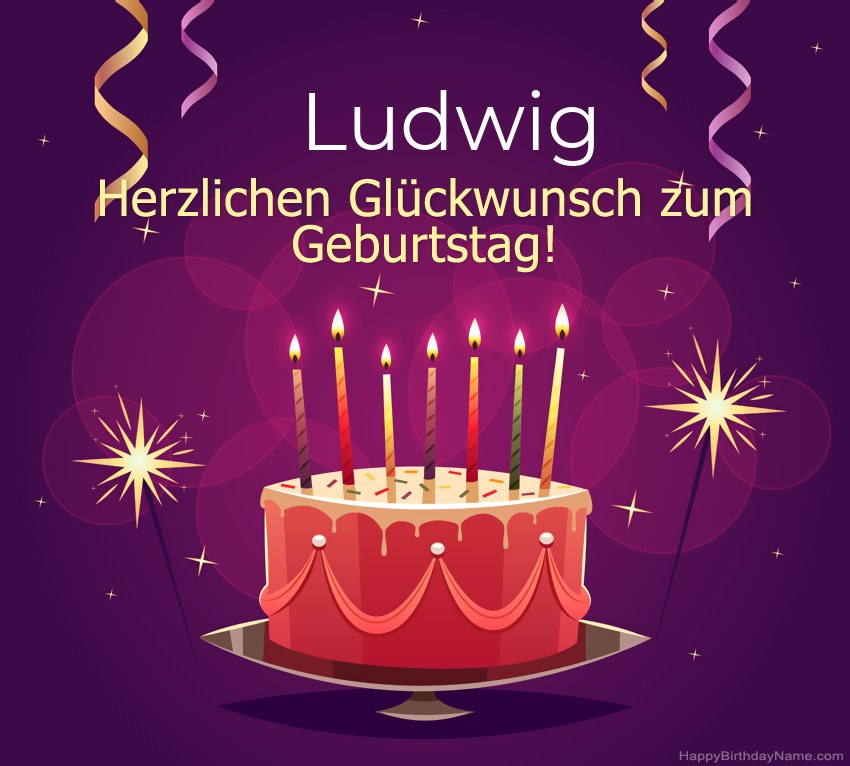 Lustige Grüße für alles Gute zum Geburtstag Ludwig Bilder