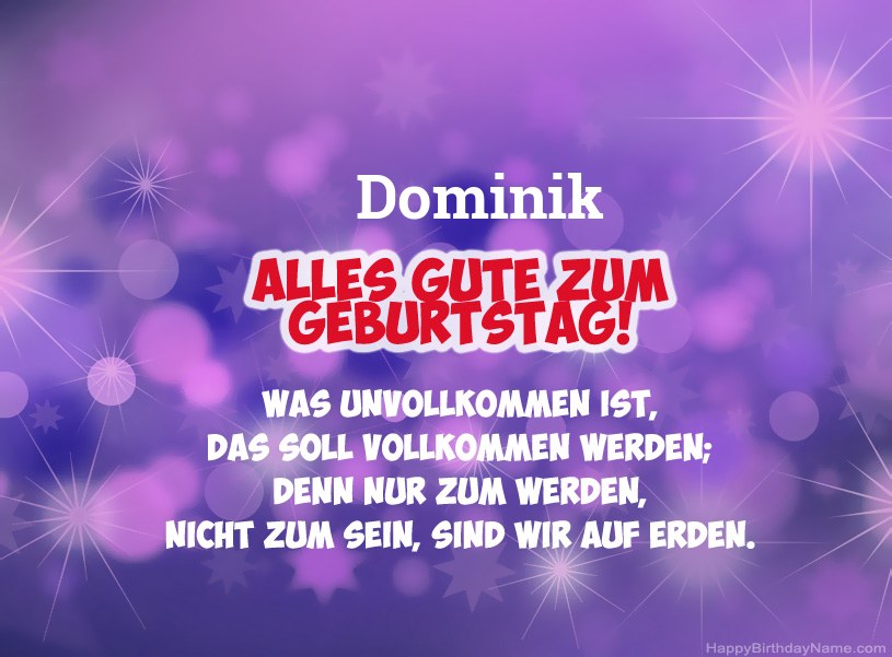 Schöne Bilder zum Geburtstag von Dominik Schöne Bilder zum Geburtstag von Dominik