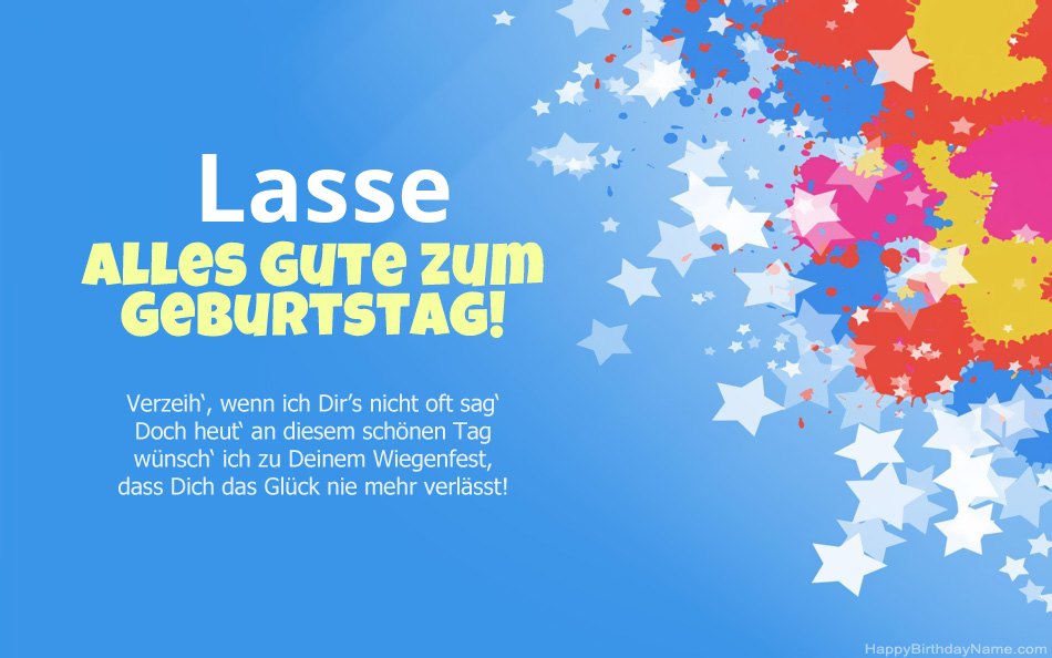 Herzlichen Glückwunsch zum Geburtstag von Lasse