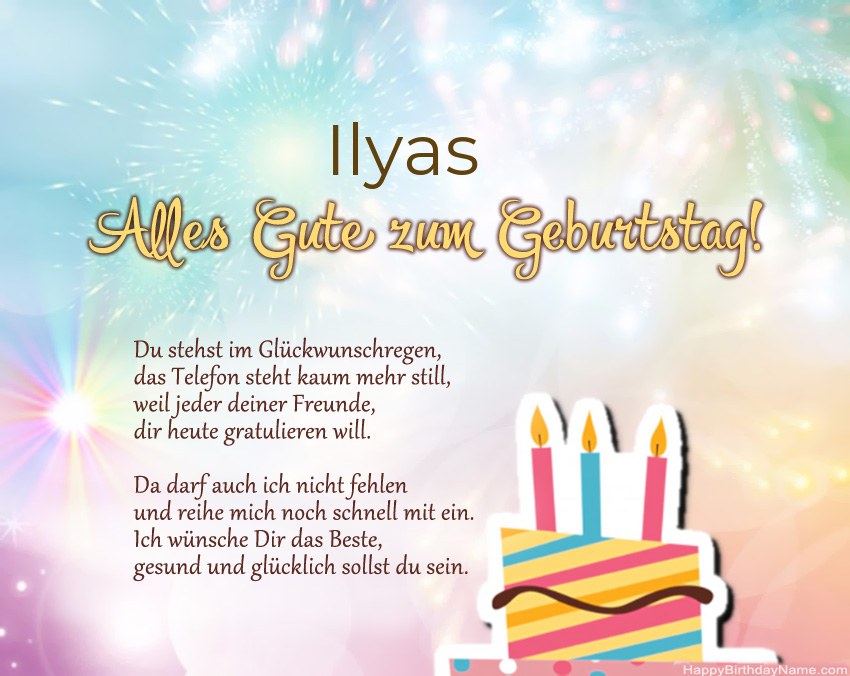 Alles Gute zum Geburtstag Ilyas in Vers Alles Gute zum Geburtstag Ilyas in Vers