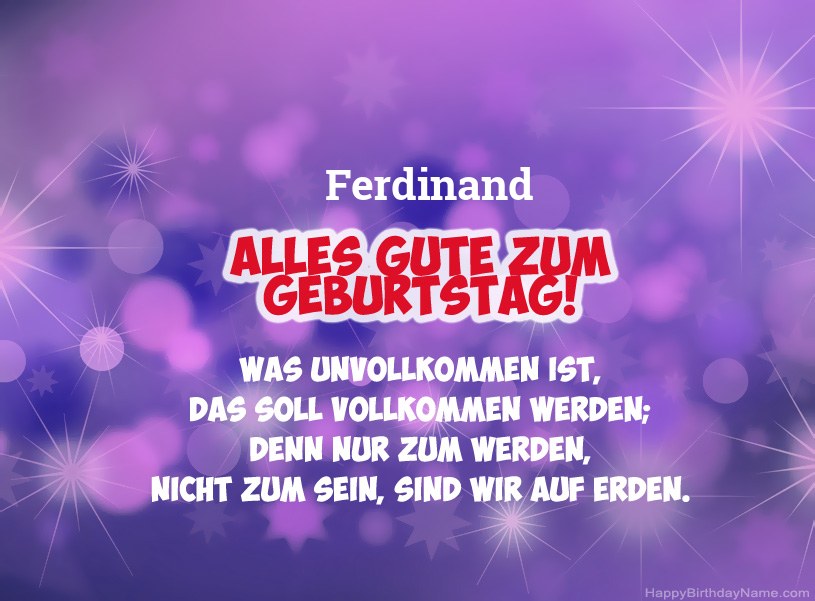 Schöne Bilder zum Geburtstag von Ferdinand