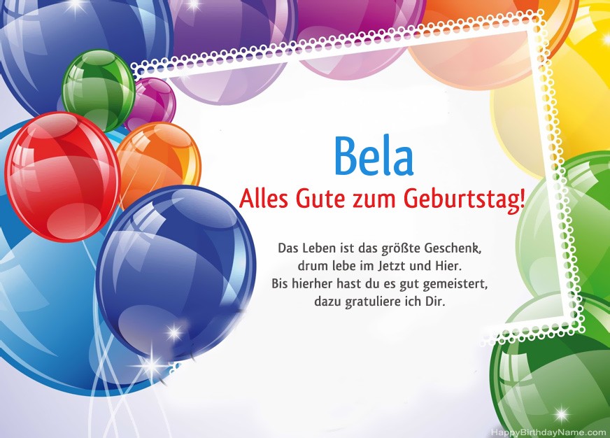 Alles Gute zum Geburtstag Bela! Alles Gute zum Geburtstag Bela!