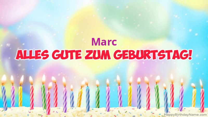 Lustige alles Gute zum Geburtstagkarten für Marc