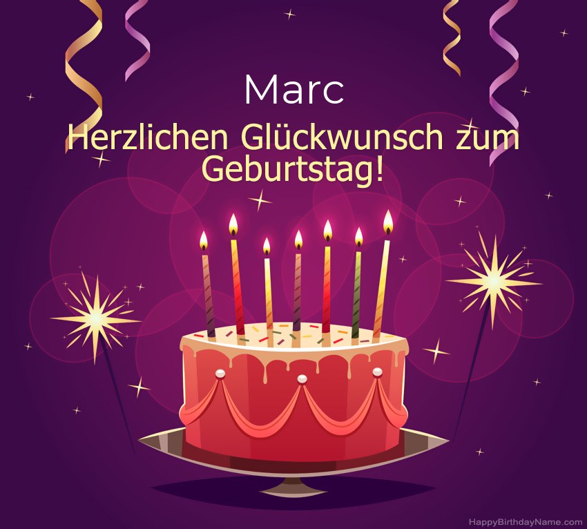 Lustige Grüße für alles Gute zum Geburtstag Marc Bilder