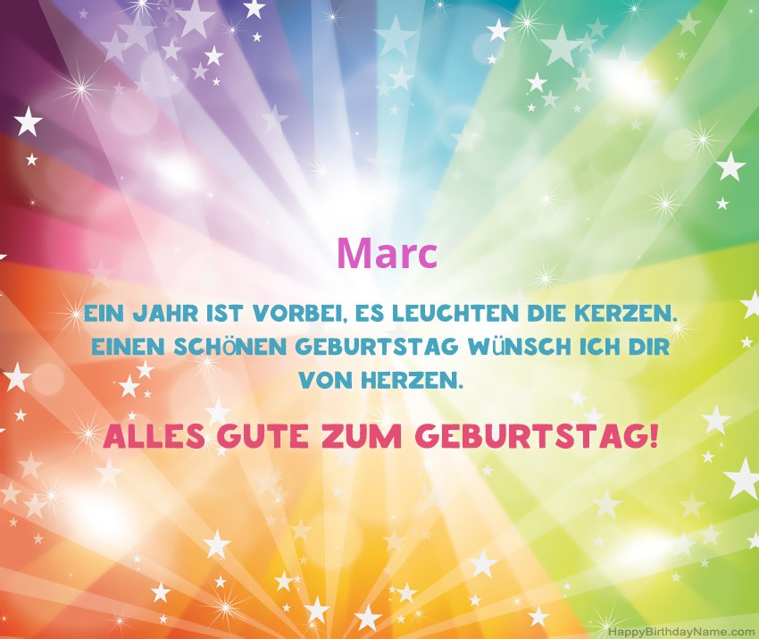 Schöne alles Gute zum Geburtstagkarten für Marc