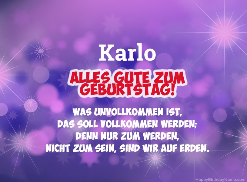 Schöne Bilder zum Geburtstag von Karlo