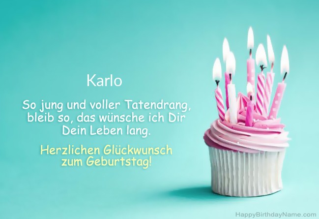 Bild herunterladen für Happy Birthday Karlo