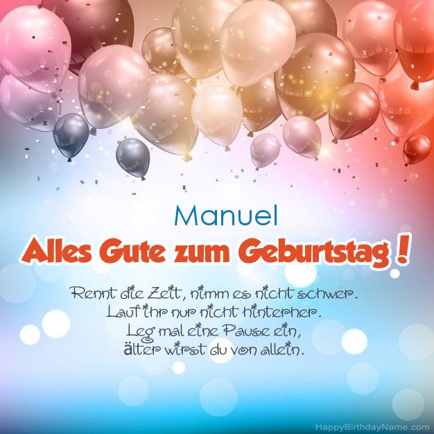 Gedichte zum Geburtstag für Manuel