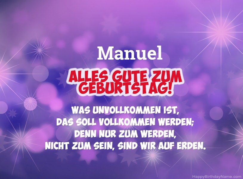 Schöne Bilder zum Geburtstag von Manuel