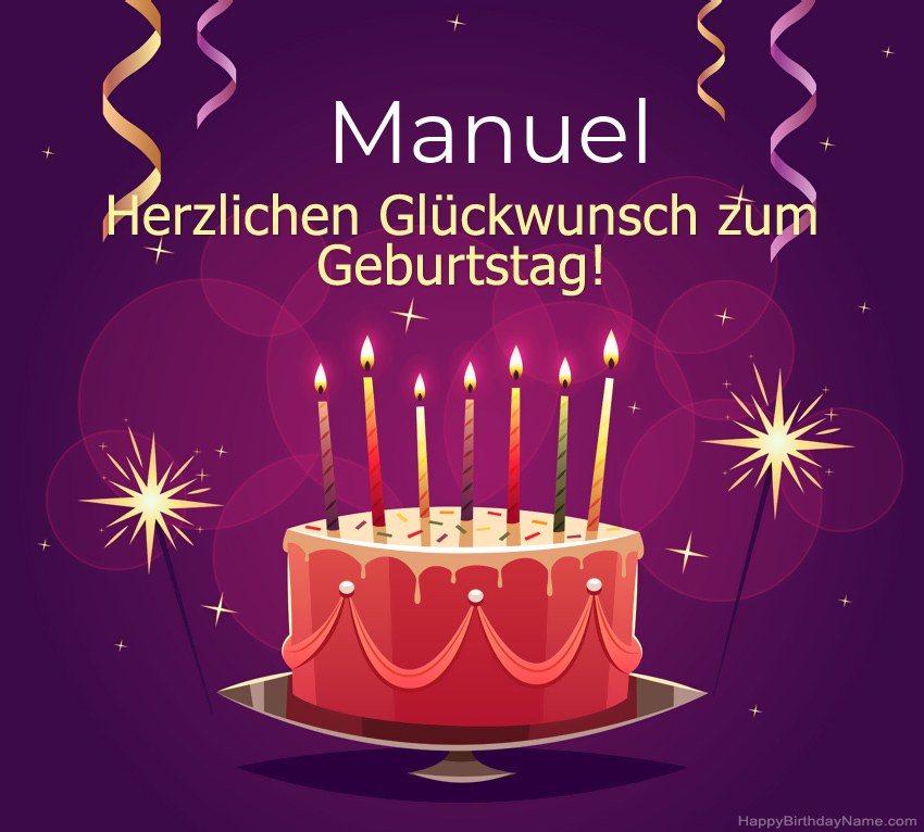Lustige Grüße für alles Gute zum Geburtstag Manuel Bilder