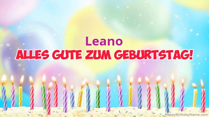 Lustige alles Gute zum Geburtstagkarten für Leano