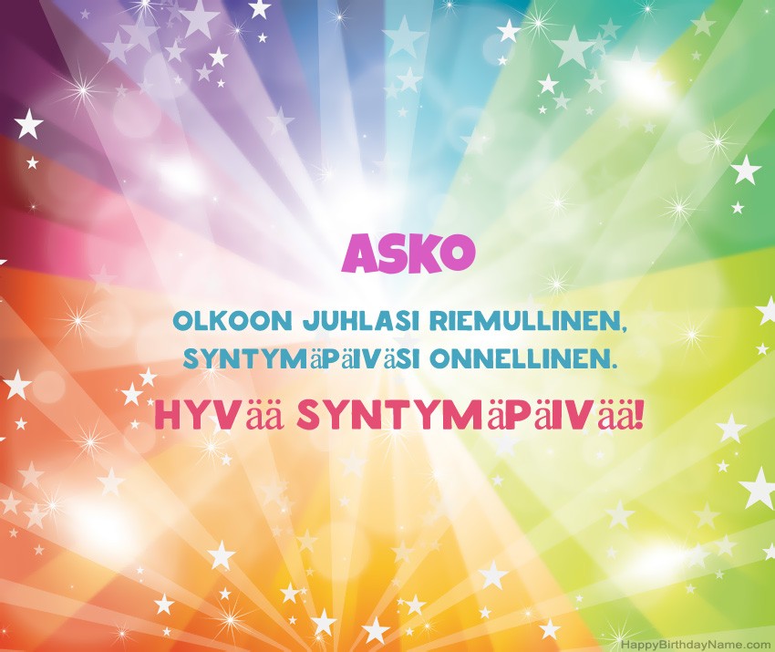 Lataa onnellinen Syntymäpäivä Asko