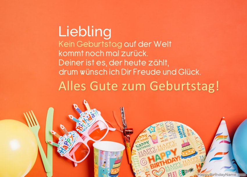 Liebling Alles Gute zum Geburtstagskarten