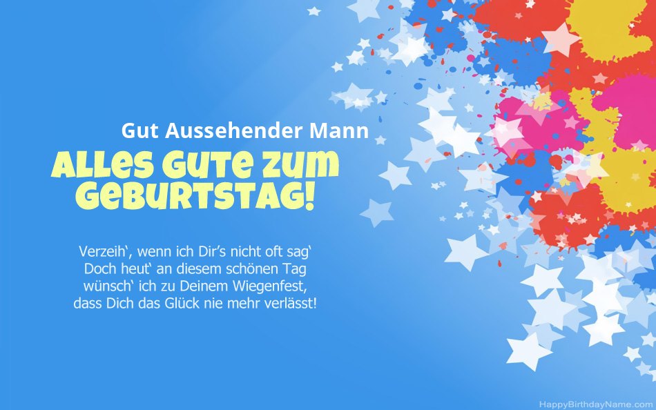 Herzlichen Glückwunsch zum Geburtstag Gut Aussehender Mann Herzlichen Glückwunsch zum Geburtstag Gut Aussehender Mann