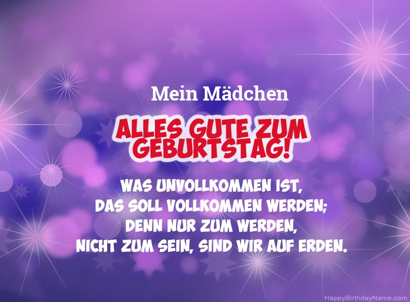 Schöne Bilder für Happy Birthday Mein Mädchen