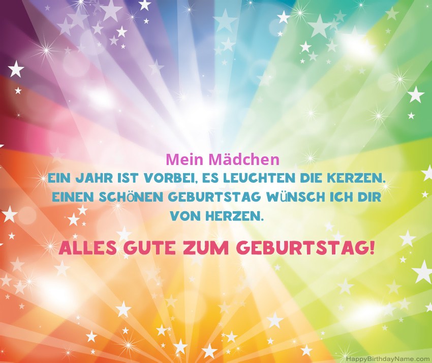 Schönes alles Gute zum Geburtstag karten Mein Mädchen