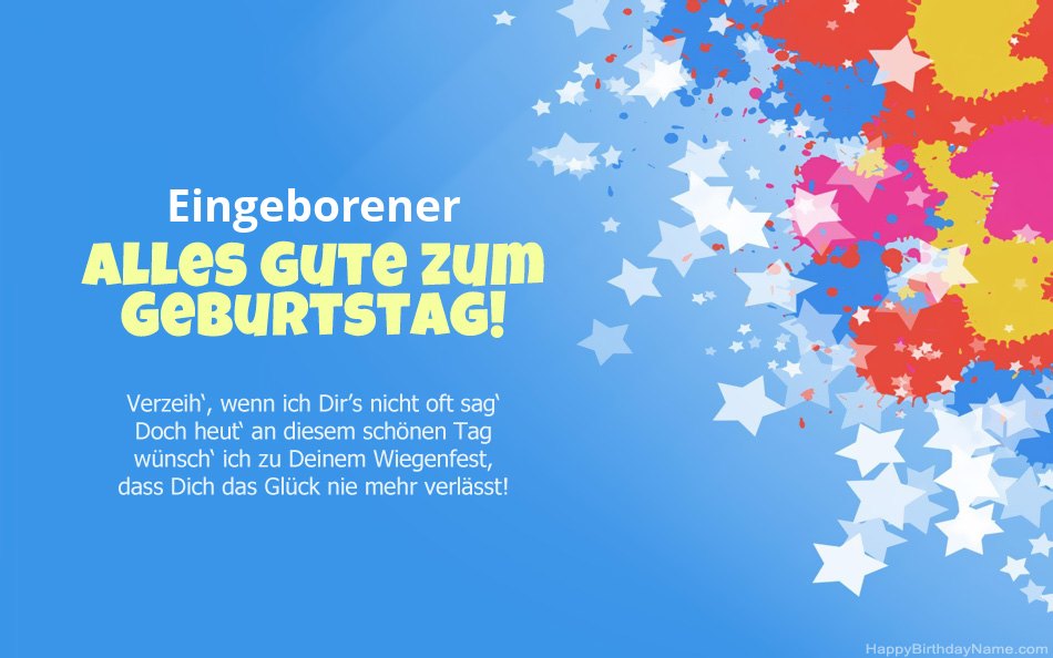Herzlichen Glückwunsch zum Geburtstag Eingeborener
