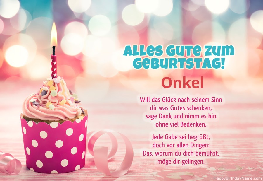 Downloaden Sie Happy Birthday Karte Onkel kostenlos